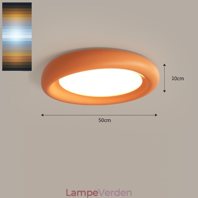 Dæmpbar rund fuld spektrum øjenbeskyttelse i flere farver Moderne flush-mount loftslampe indendørs belysningsarmaturer