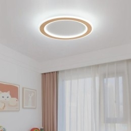 Rundt træ Moderne flush-mount loftslampe indendørs lysarmatur