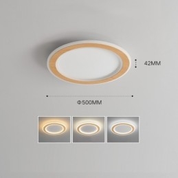 Rundt træ Moderne flush-mount loftslampe indendørs lysarmatur