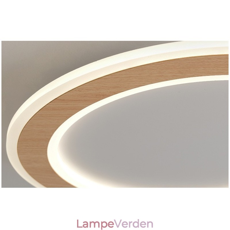 Rundt træ Moderne flush-mount loftslampe indendørs lysarmatur