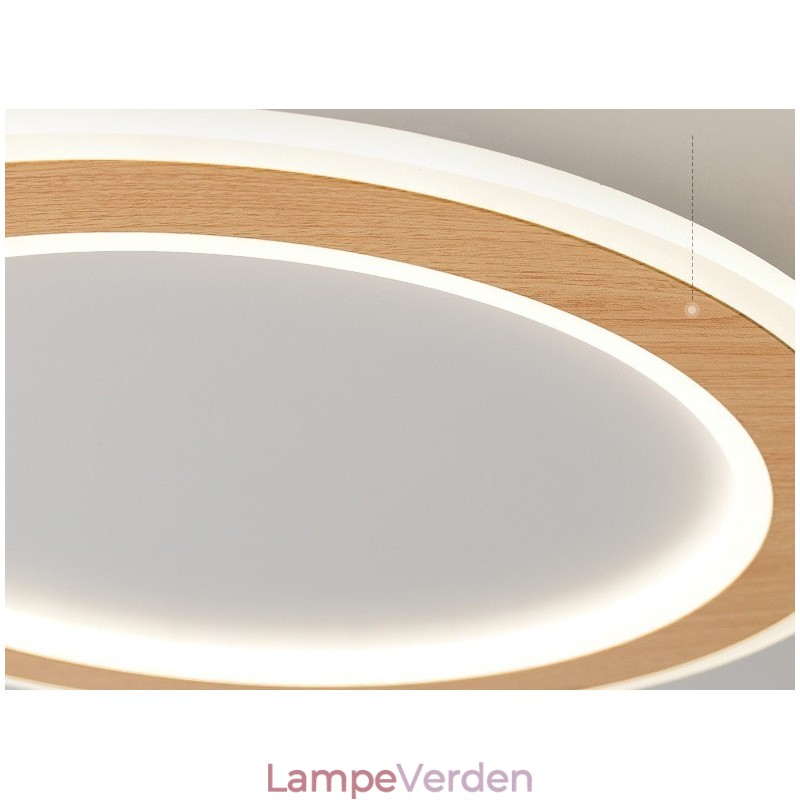 Rundt træ Moderne flush-mount loftslampe indendørs lysarmatur