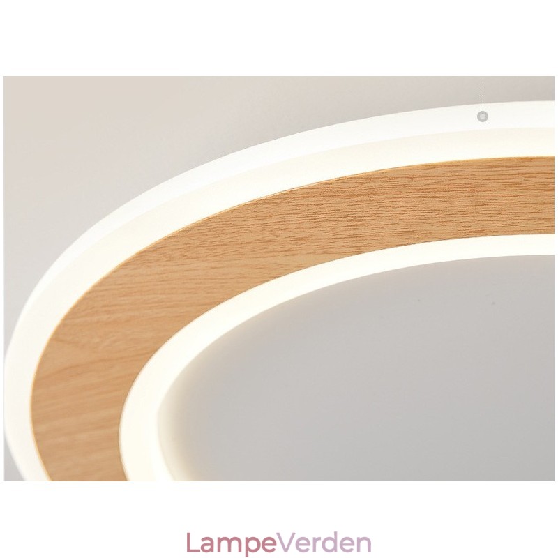 Rundt træ Moderne flush-mount loftslampe indendørs lysarmatur