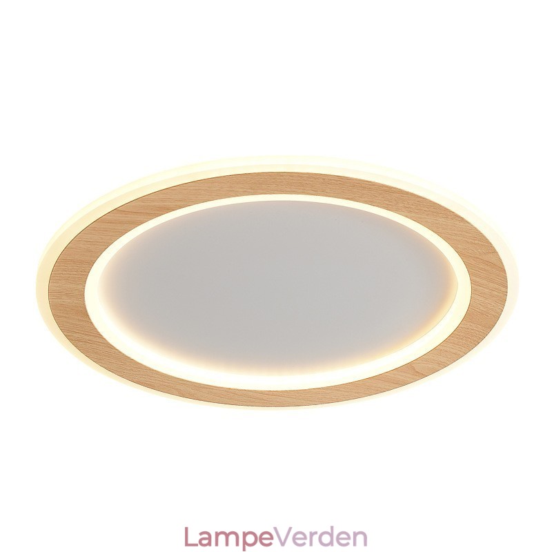 Rundt træ Moderne flush-mount loftslampe indendørs lysarmatur
