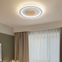Rundt træ Moderne flush-mount loftslampe indendørs lysarmatur