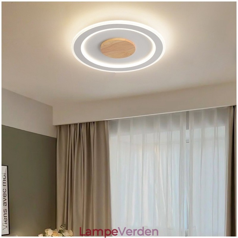 Rundt træ Moderne flush-mount loftslampe indendørs lysarmatur
