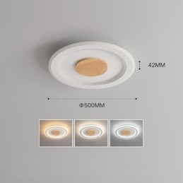 Rundt træ Moderne flush-mount loftslampe indendørs lysarmatur