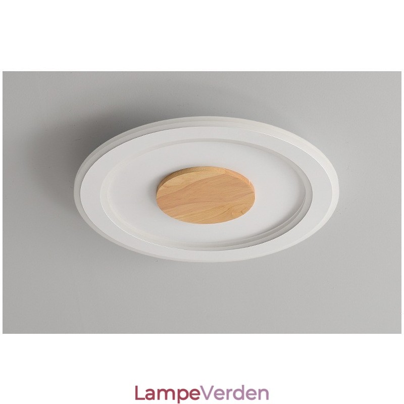 Rundt træ Moderne flush-mount loftslampe indendørs lysarmatur