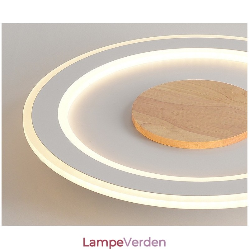 Rundt træ Moderne flush-mount loftslampe indendørs lysarmatur