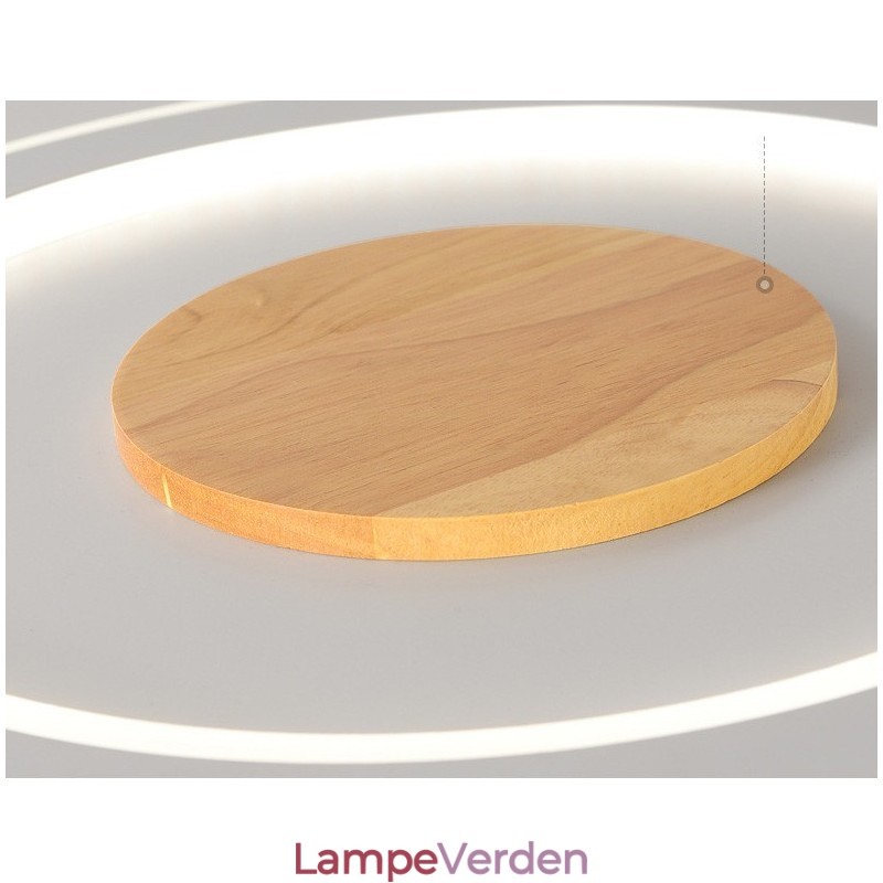 Rundt træ Moderne flush-mount loftslampe indendørs lysarmatur