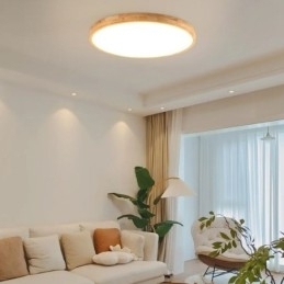 Rundt træ Moderne flush-mount loftslampe indendørs lysarmatur