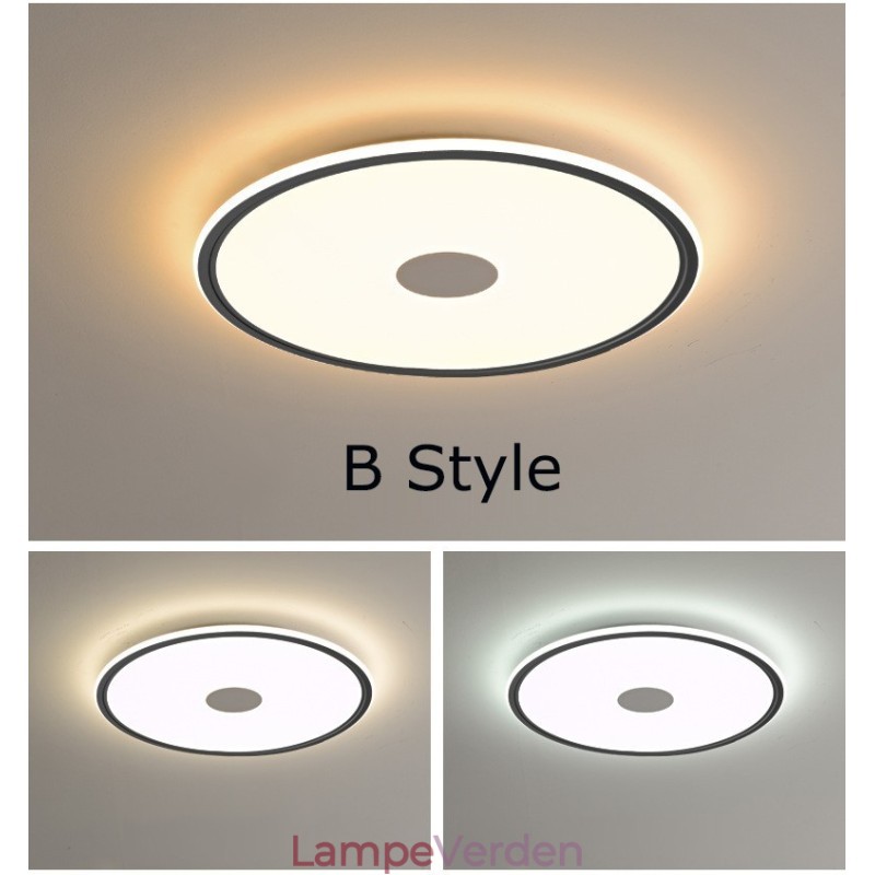 Nordisk 3,5 cm tykkelse rund fuldspektrum øjenbeskyttelse Indendørs dæmpbar loftslampe