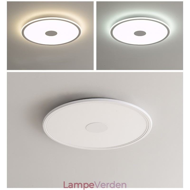 Nordisk 3,5 cm tykkelse rund fuldspektrum øjenbeskyttelse Indendørs dæmpbar loftslampe