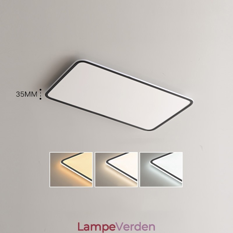 Moderne stor størrelse dæmpbar rektangel Flush Mount loftslampe indendørs lysarmatur