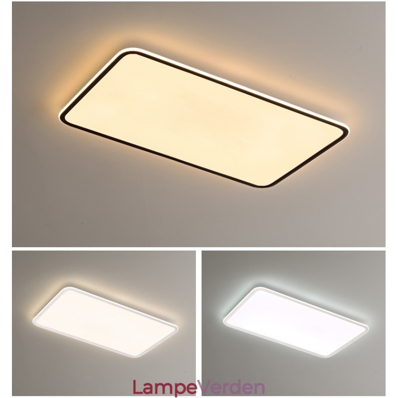Moderne stor størrelse dæmpbar rektangel Flush Mount loftslampe indendørs lysarmatur