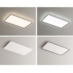 Moderne stor størrelse dæmpbar rektangel Flush Mount loftslampe indendørs lysarmatur
