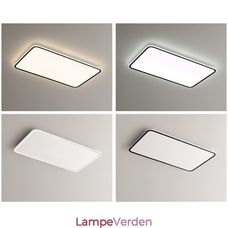 Moderne stor størrelse dæmpbar rektangel Flush Mount loftslampe indendørs lysarmatur