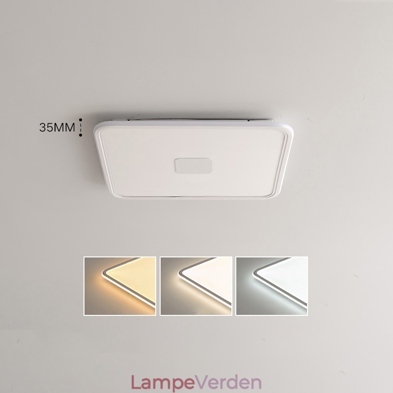 Moderne dæmpbar firkantet flush-mount loftlampe fuld spektrum øjenbeskyttelse