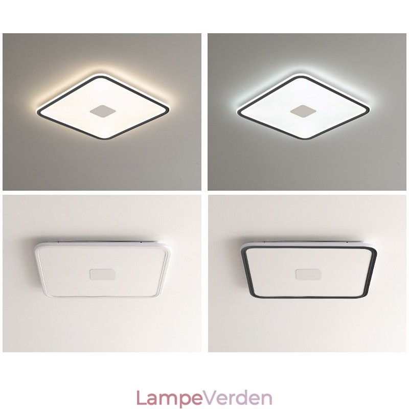 Moderne dæmpbar firkantet flush-mount loftlampe fuld spektrum øjenbeskyttelse