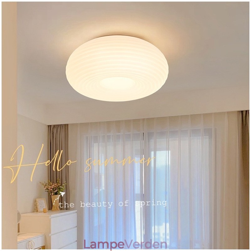 Dæmpbar fuld spektrum øjenbeskyttelse Rund moderne loftslampe med flush Mount