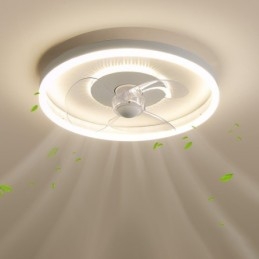 Moderne rund, ultratynd Silent Invisible Fuldspektrum øjenbeskyttelse Dæmpbar, planmonteret blæserlys