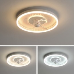 Moderne rund, ultratynd Silent Invisible Fuldspektrum øjenbeskyttelse Dæmpbar, planmonteret blæserlys