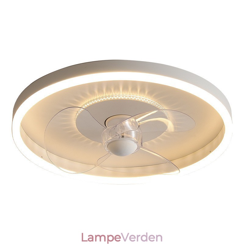 Moderne rund, ultratynd Silent Invisible Fuldspektrum øjenbeskyttelse Dæmpbar, planmonteret blæserlys