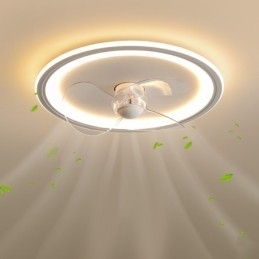 Nordic Round Ultratynd Silent Invisible Dæmpbar Flush Mounted Fan Light Full Spectrum Øjenbeskyttelse