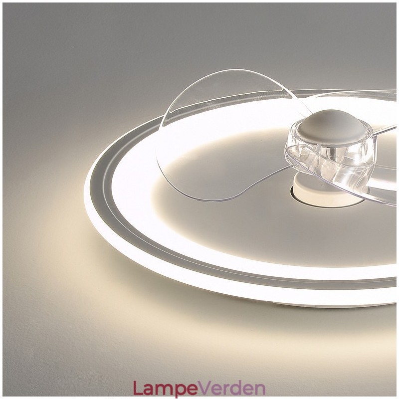 Nordic Round Ultratynd Silent Invisible Dæmpbar Flush Mounted Fan Light Full Spectrum Øjenbeskyttelse
