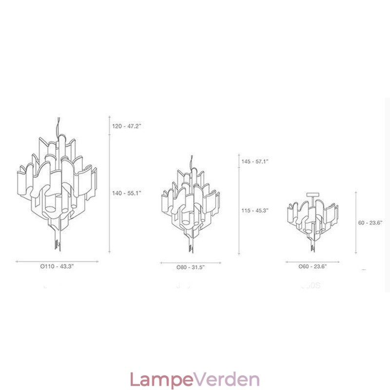 Kvaster i ekstra stor størrelse lysekrone designer loftspendel