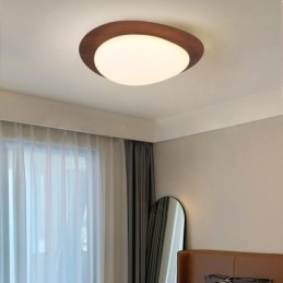 Dæmpbar Full Spectrum Øjenbeskyttelse Nordic Log Grain Pebble Loftslampe