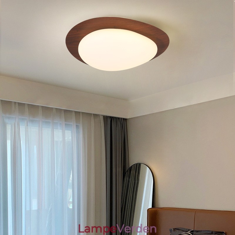 Dæmpbar Full Spectrum Øjenbeskyttelse Nordic Log Grain Pebble Loftslampe