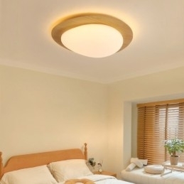Dæmpbar Full Spectrum Øjenbeskyttelse Nordic Log Grain Pebble Loftslampe