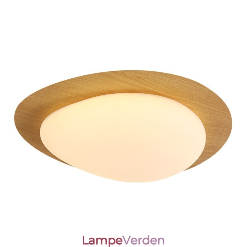 Dæmpbar Full Spectrum Øjenbeskyttelse Nordic Log Grain Pebble Loftslampe