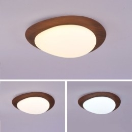 Dæmpbar Full Spectrum Øjenbeskyttelse Nordic Log Grain Pebble Loftslampe
