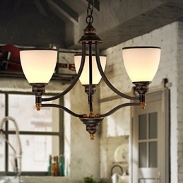 Retro Minimalistiske Loftslamper Europæisk stil Glasloftslamper Lampe