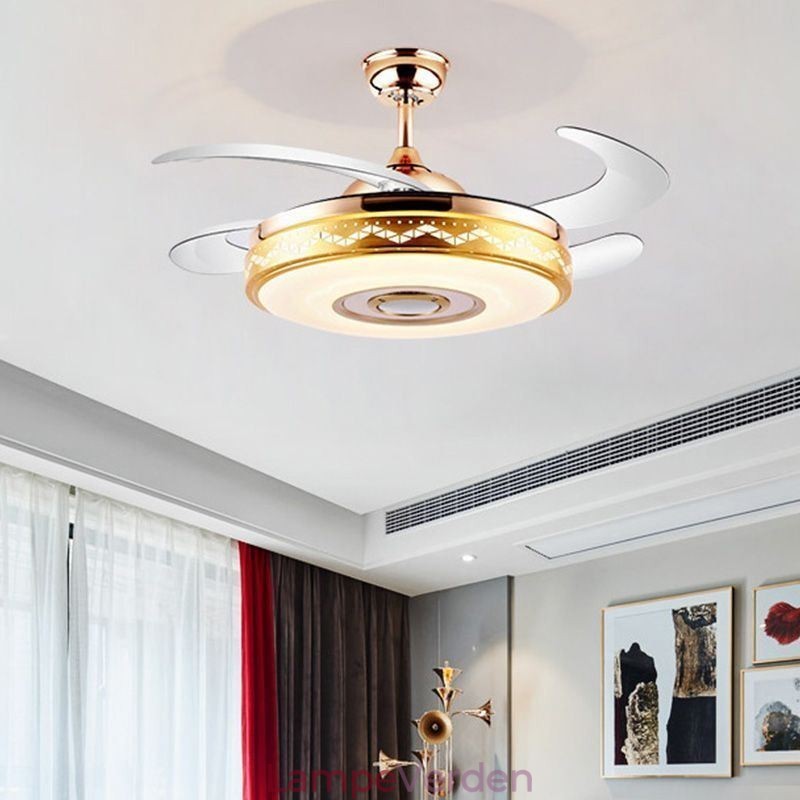Moderne Eletriplating Loft Fan Inverter Fan Light