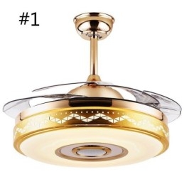 Moderne Eletriplating Loft Fan Inverter Fan Light