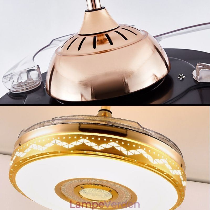 Moderne Eletriplating Loft Fan Inverter Fan Light