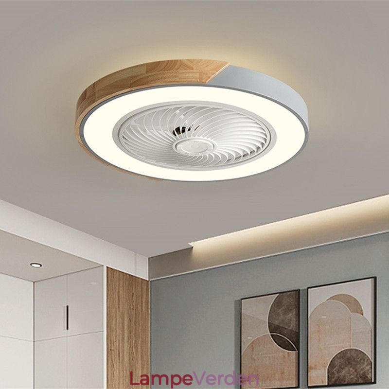 Smart Loftsventilator Med Lys Fjernbetjening Dekor Ventilator Lampe