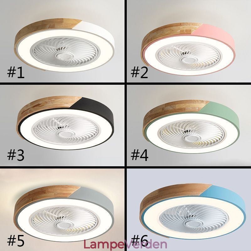 Smart Loftsventilator Med Lys Fjernbetjening Dekor Ventilator Lampe