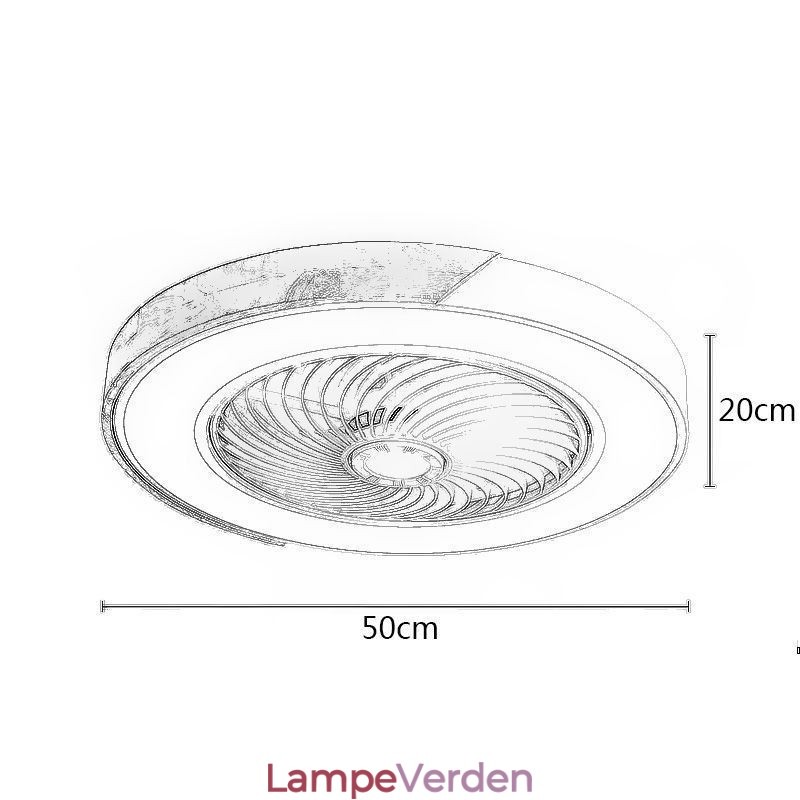 Smart Loftsventilator Med Lys Fjernbetjening Dekor Ventilator Lampe