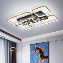 Loftsventilator med lys Dekor Ventilator Akryllampe