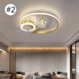 Loftsventilator med lys Dekor Ventilatorlampe Akryl