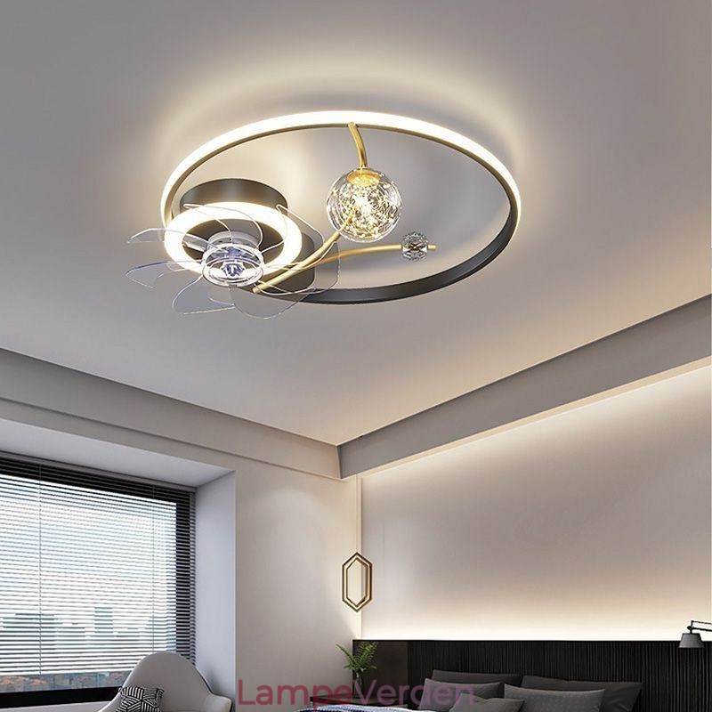 Loftsventilator med lys Dekor Ventilatorlampe Akryl