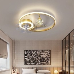 Loftsventilator med lys Dekor Ventilatorlampe Akryl