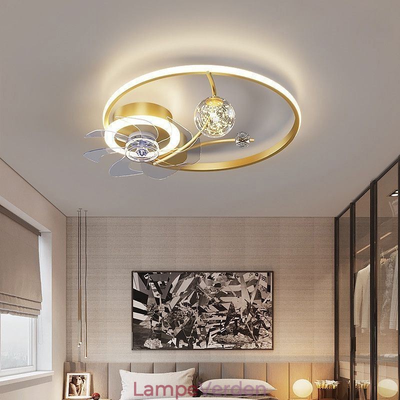 Loftsventilator med lys Dekor Ventilatorlampe Akryl