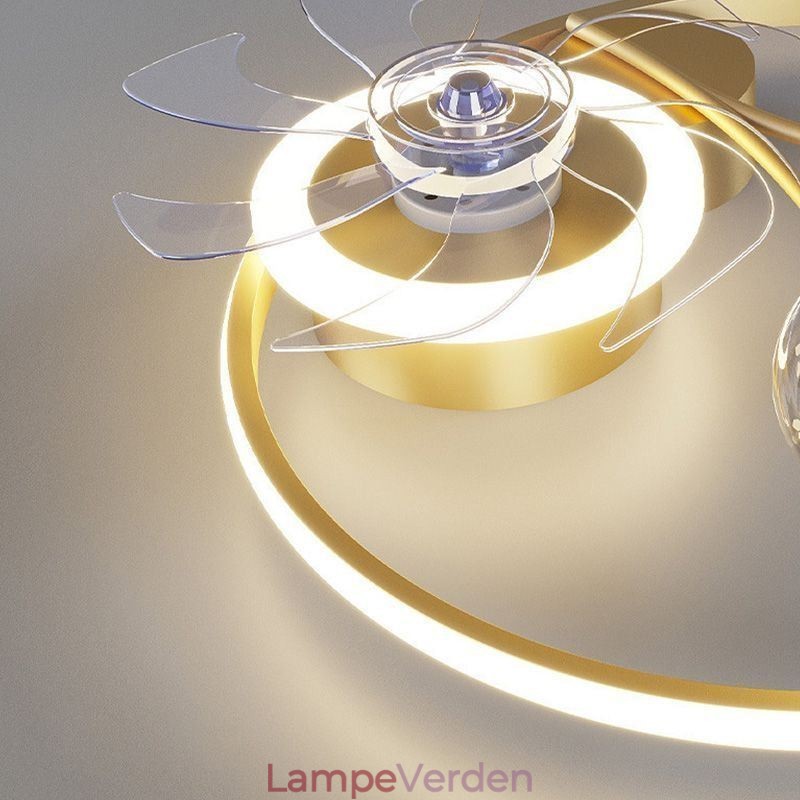 Loftsventilator med lys Dekor Ventilatorlampe Akryl