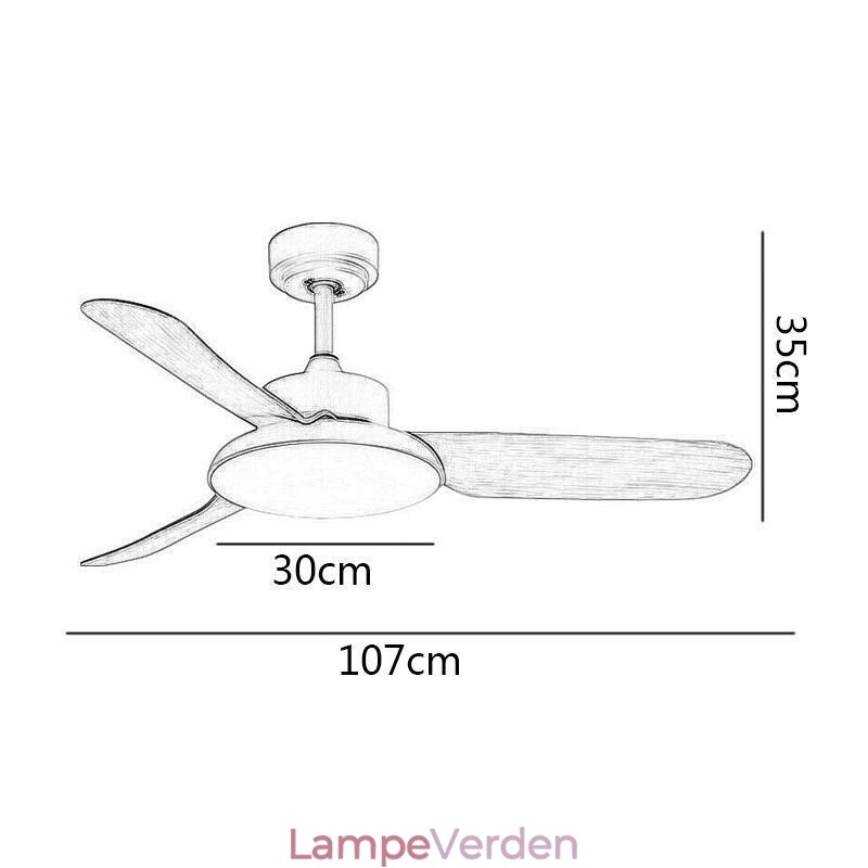 Inverter Fan Lampe Moderne Minimalistisk Loftsventilator Lampe
