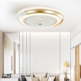 Moderne Loftsventilator Lys Akryl Rund Loftslampe Med Fjernbetjening