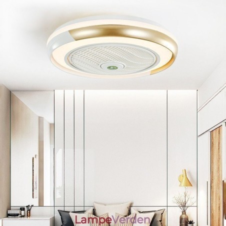 Moderne Loftsventilator Lys Akryl Rund Loftslampe Med Fjernbetjening Moderne Loftsventilator Lys Akryl Rund Loftslampe Med Fjernbetjening